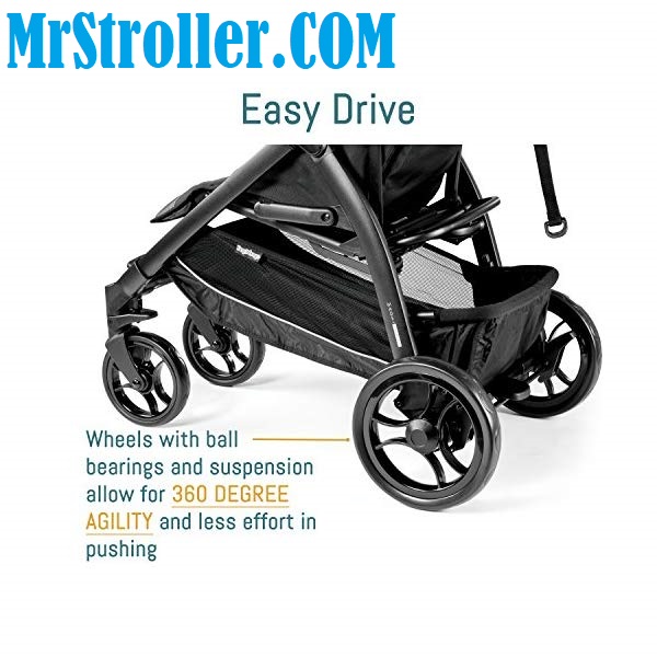 PEG PEREGO BOOKLET STROLLER TRAVEL SYSTEM ONYX