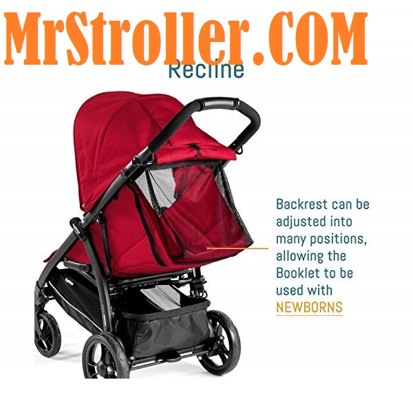 PEG PEREGO BOOKLET STROLLER TRAVEL SYSTEM ONYX